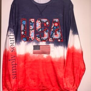 Simply Southern Navy Heather Pullover Sweatshirt